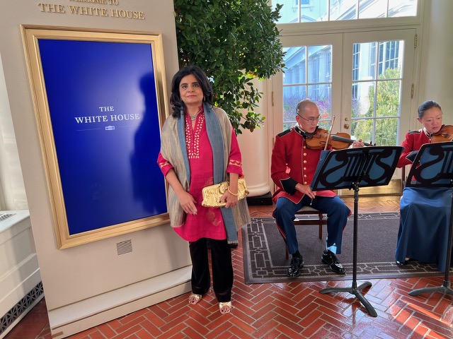 Parul Kapur at the Diwali celebration.